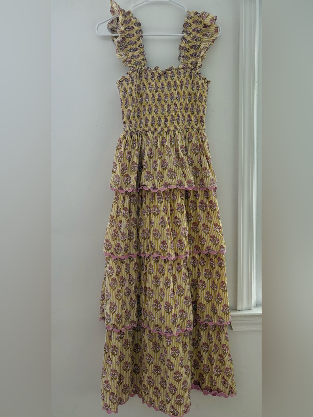 SAYLOR Pink Lemonade Teodora Smocked Maxi Dress